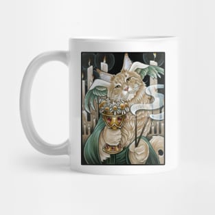 Cat Greek God of Sleep - Black Outlined Version Mug